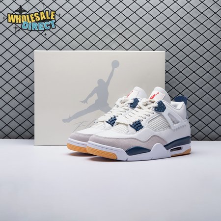 Jordan 4 SB "Summit White/Navy" DR5415-100 Unisex