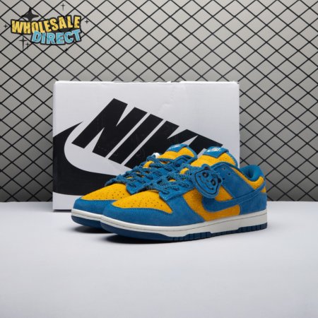 Nike Dunk Low SE Panda-Monium Court Blue Yellow Ochre Suede IH7648-700 Unisex