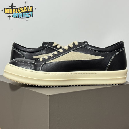 Rick Owens Vans Low-Top Glossy Leather Black