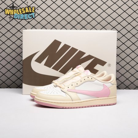 Jordan 1 Retro Low OG SP Travis Scott Shy Pink IQ7604-100 Unisex