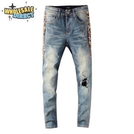 Amiri Cheeta Jeans Light Blue