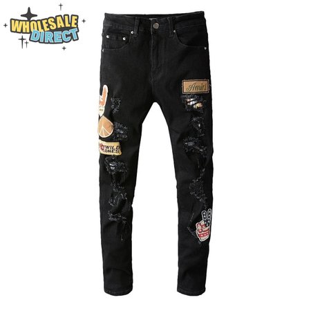 Amiri Patch Jeans Black
