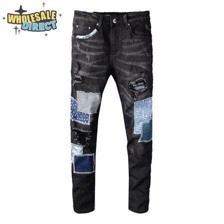 Amiri Patch Jeans Black/Blue