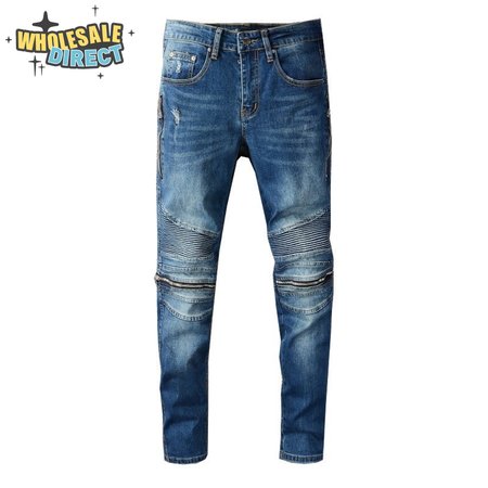 Amiri Zipper Jeans Dark Blue