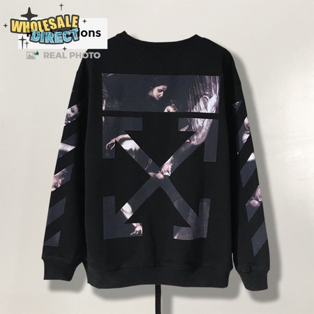 Off White Caravaggio Arrows Over Crewneck Sweatshirt
