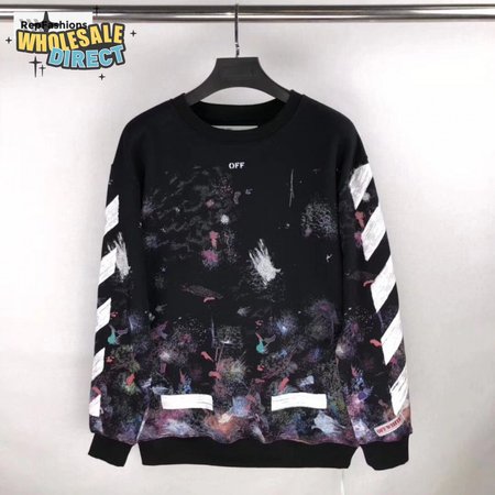 Off White Galaxy Crewneck Sweatshirt 17FW