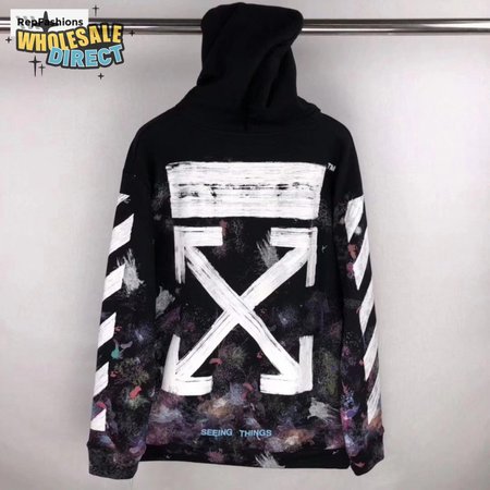 Off White Galaxy Brushed Hoodie