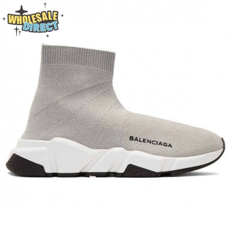 BALENCIAGA SPEED TRAINER METALLIC SILVER LUREX - BB18