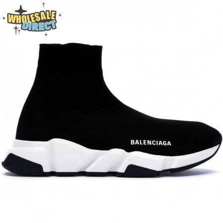BALENCIAGA SPEED TRAINER BLACK WHITE - BB10