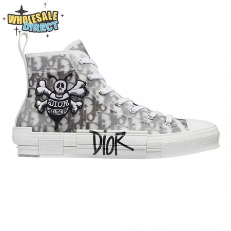 B23 HIGH-TOP SNEAKER WITH DIOR AND SHAWN BEE EMBROIDERY PATCH