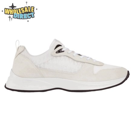 DIOR B25 OBLIQUE WHITE SUEDE RUNNER - CD38