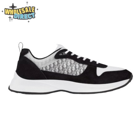 DIOR B25 OBLIQUE BLACK SUEDE RUNNER - CD37