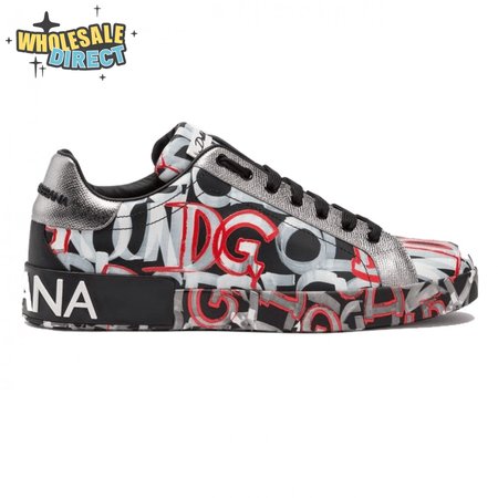DOLCE & GABBANA PORTOFINO SNEAKERS IN PRINTED NAPPA CALFSKIN - DG8