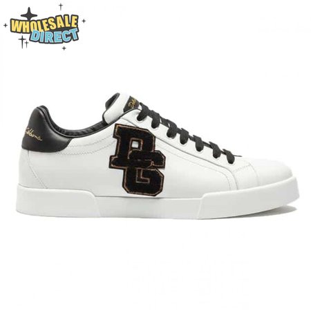 DOLCE & GABBANA PORTOFINO SNEAKERS IN NAPPA CALFSKIN WITH PATCHES - DG15