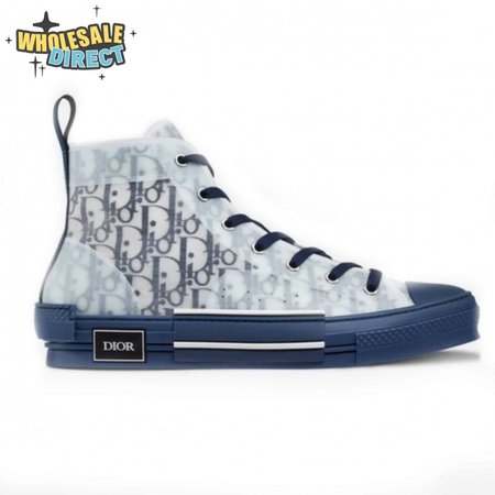 DIOR B23 HIGH-TOP SNEAKER IN BLUE DIOR OBLIQUE - CD29