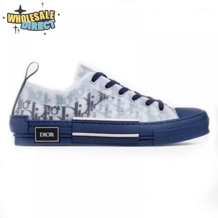 DIOR B23 LOW-TOP SNEAKER IN BLUE DIOR OBLIQUE - CD84