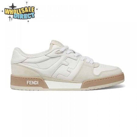 Fendi Match Low-Top Sneakers In White Suede - FD31