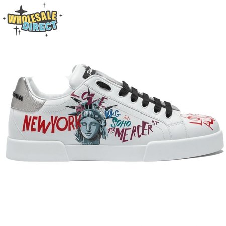 DOLCE & GABBANA PORTOFINO SNEAKERS IN PRINTED NAPPA CALFSKIN - DG6