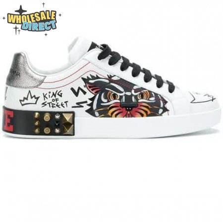 DOLCE & GABBANA PORTOFINO SNEAKERS WITH APPLIQU?S - DG19
