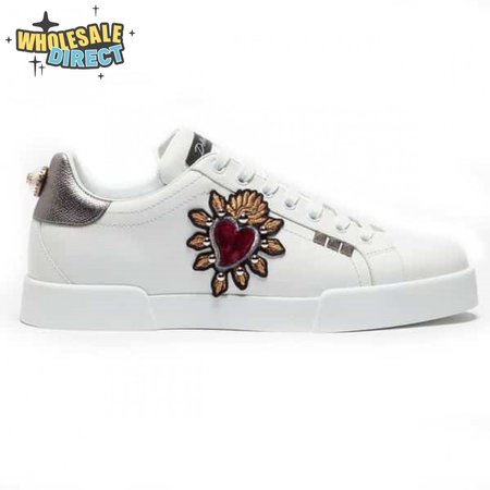 DOLCE & GABBANA SNEAKERS PORTOFINO IN VITELLO NAPPATO CON PATCH - DG23