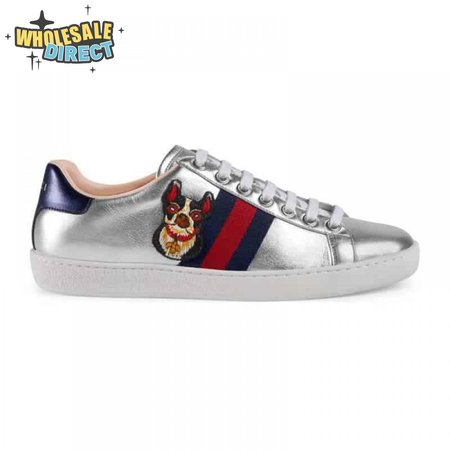 GUCCI METALLIC ACE EMBROIDERED SNEAKER - GC29