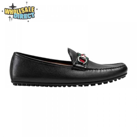 GUCCI GUCCI LEATHER DRIVER WITH WEB - LDG010