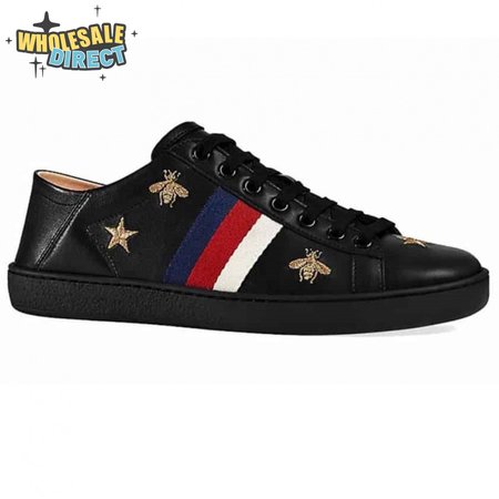 GUCCI BLACK BEE STAR WEB RED WHITE BLUE - GC36