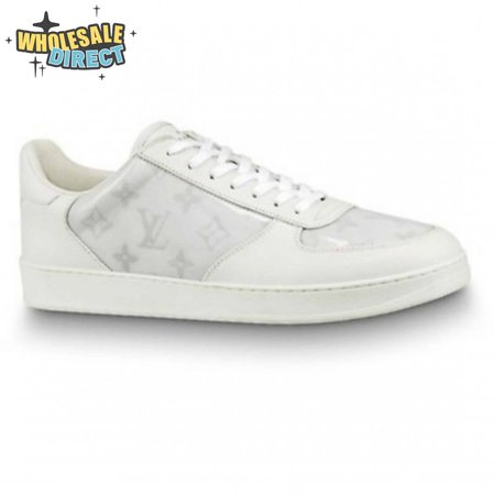 white monogram transparent rivoli sneaker - 40