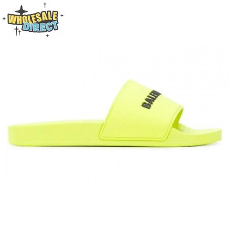 BALENCIAGA RUBBER LOGO POOL SLIDE SANDALS - BBS2