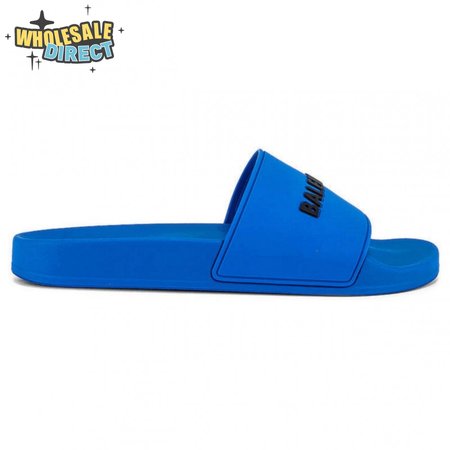 BALENCIAGA RUBBER LOGO POOL SLIDE SANDALS - BBS1